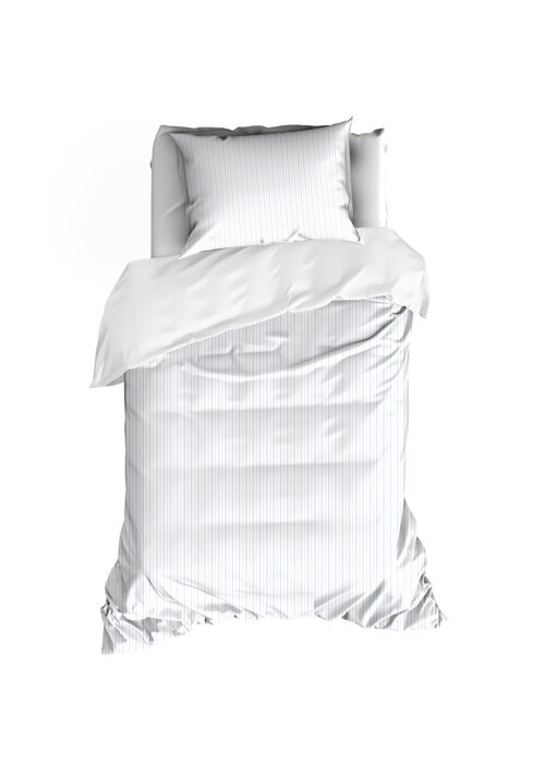 De Witte Lietaer Housse de couette Lola bleu ciel 140 x 200/220 + 60 x 70 cm en percale de coton