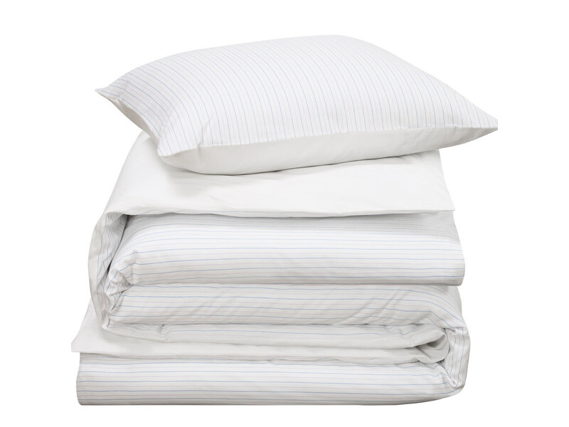 De Witte Lietaer Housse de couette Lola bleu ciel - 140 x 200/220 + 60 x 70 cm - Percale de coton