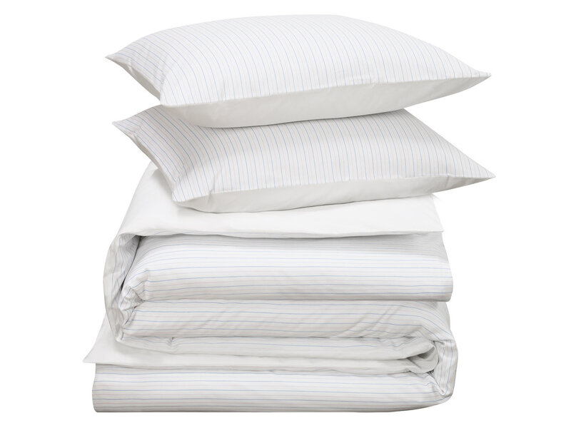 De Witte Lietaer Dekbedovertrek Lola Sky Blue - 200 x 200/220 + (2x) 60 x 70 cm - Katoen Percal