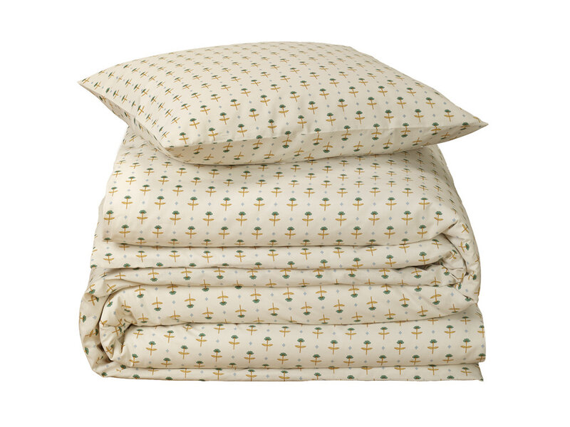 Moodit Housse de couette Odil Sandflower - 140 x 200/220 + 60 x 70 cm - Coton