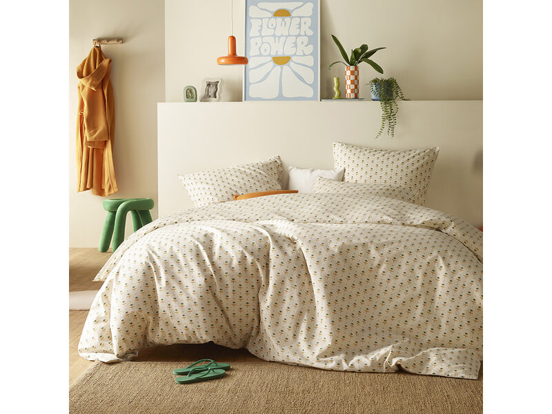 Moodit Housse de couette Odil Sandflower - 240 x 220 cm + 2 x 60 x 70 cm - Coton