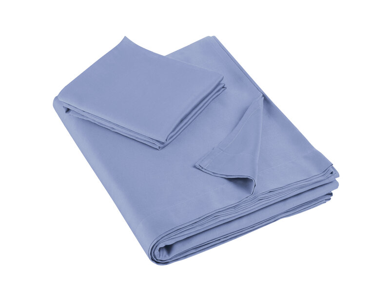 De Witte Lietaer Olivia Sky Blue Sheet Set - Single - 180 x 280 cm - Cotton satin