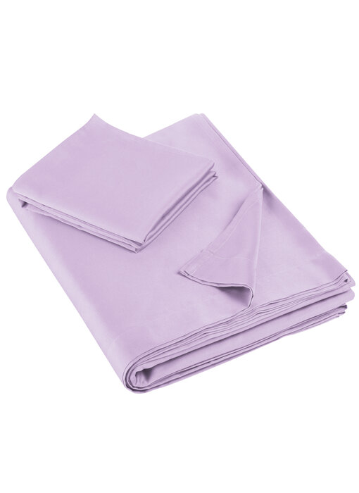 De Witte Lietaer Parure de draps Olivia Lilas 180 x 280 + 60 x 70 cm, en satin de coton