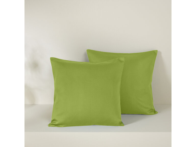 De Witte Lietaer Set Kussenslopen Olivia Cactus - 2 stuks - 40 x 40 cm - Groen - Katoen Satijn