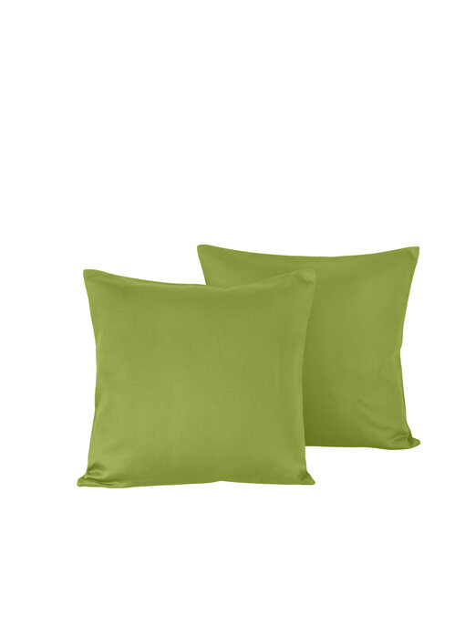De Witte Lietaer Lot de 2 taies d'oreiller Olivia Cactus 40 x 40 cm en satin de coton