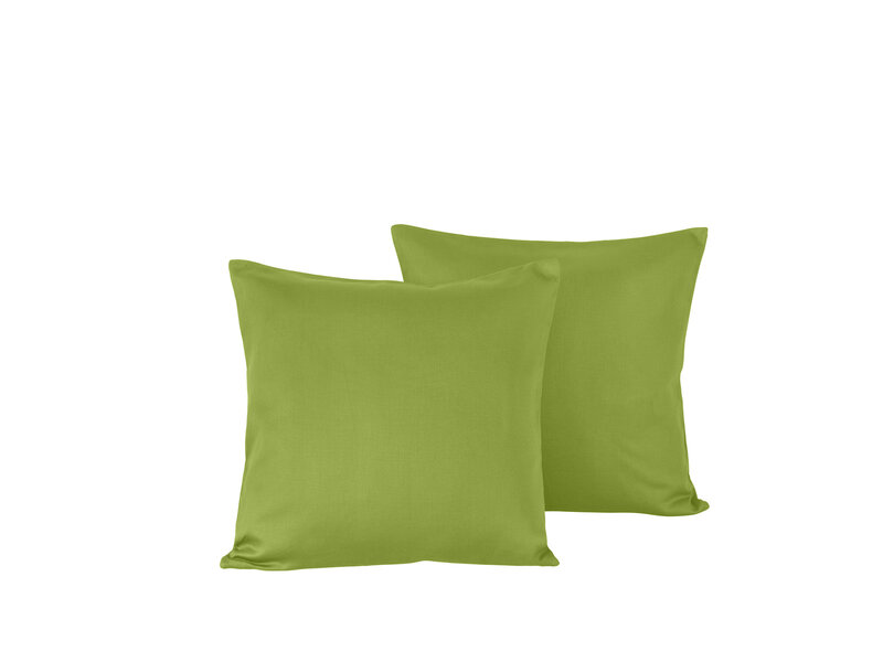 De Witte Lietaer Olivia Cactus Pillowcase Set - 2 pieces - 40 x 40 cm - Green - Cotton Satin