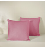 De Witte Lietaer Ensemble de 2 taies d'oreiller Olivia Blossom - 40 x 40 cm - Rose - Satin de coton