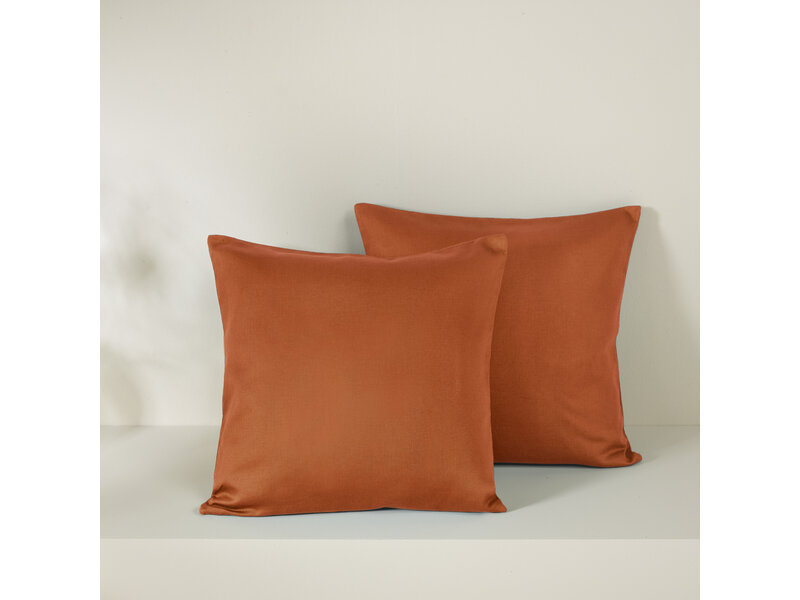 De Witte Lietaer Olivia Caramel Pillowcase Set - 2 pieces - 40 x 40 cm - Brown - Cotton Satin