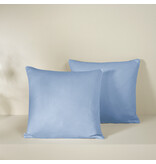 De Witte Lietaer Set Kussenslopen Olivia Serenity- 2 stuks - 40 x 40 cm - Blauw - Katoen Satijn