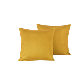 De Witte Lietaer Set Pillowcases Olivia Golden Yellow 40 x 40 cm 2 pieces Cotton Satin