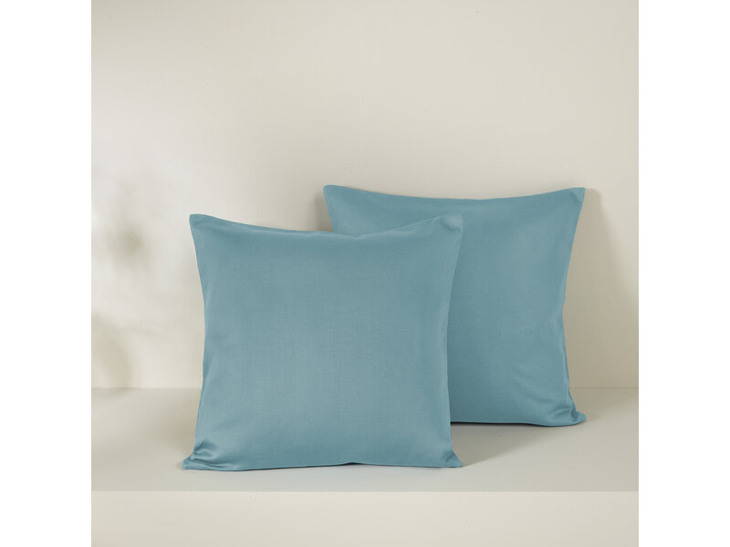 De Witte Lietaer Olivia Arctic Kissenbezug-Set – 2-teilig – 40 x 40 cm – Blau – Baumwollsatin