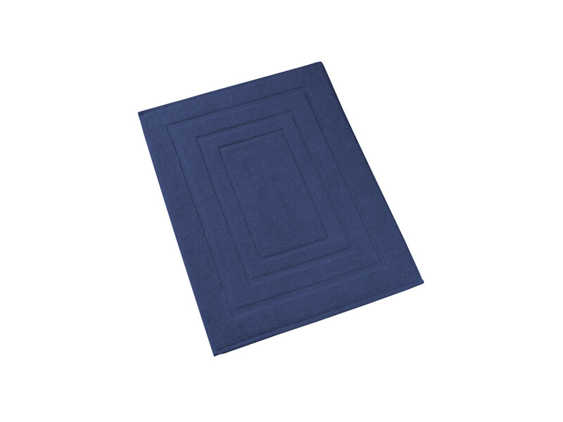 De Witte Lietaer Tapis de bain Pacifique bleu indigo - 60 x 100 cm - Bleu - Coton