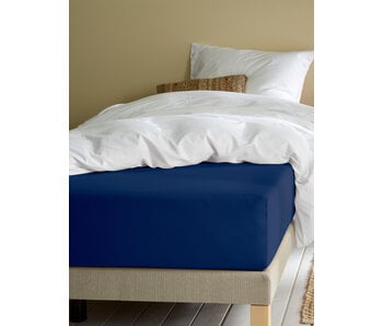Moodit Alina Spannbettlaken Uni Marineblau 90 x 200/220 cm Baumwolljersey
