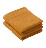 De Witte Lietaer Stephanie Copper Guest Towel - 30 x 50 cm - Pack of 2 - Orange - Cotton