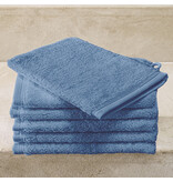 De Witte Lietaer Washandjes Contessa Santorini Blue - 6 stuks - 16 x 21 cm - Blauw - Katoen