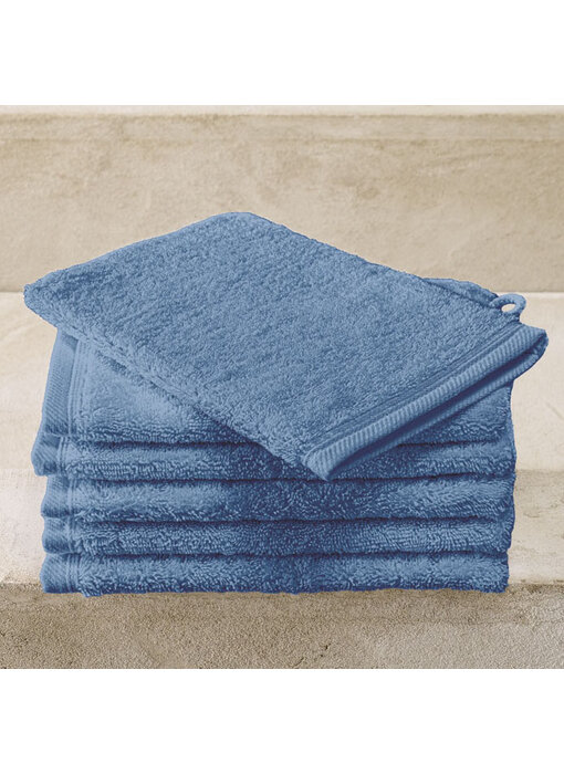 De Witte Lietaer Washcloths Contessa Santorini Blue 6 pieces 16 x 21 cm Cotton