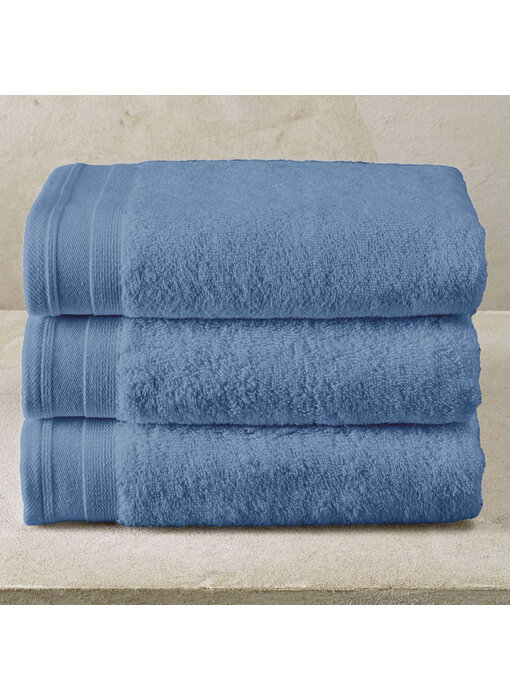 De Witte Lietaer Contessa Santorini Blaues Handtuchset, 3-teilig, 50 x 100 cm, Baumwolle