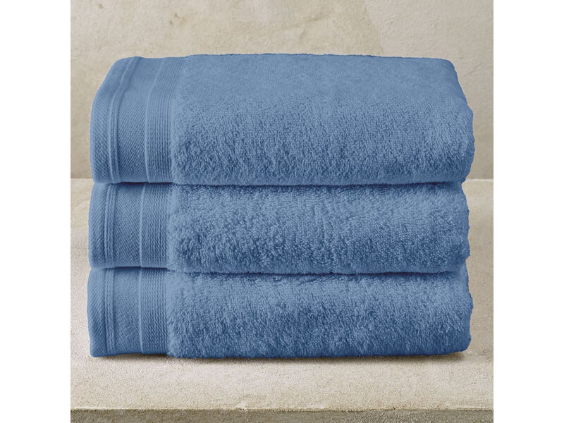 De Witte Lietaer Handdoek Contessa Santorini Blue - Set 3 stuks - 50 x 100 cm - Blauw - Katoen