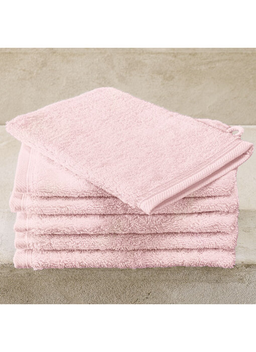 De Witte Lietaer Washandjes Contessa Powder Pink 6 stuks 16 x 21 cm Katoen