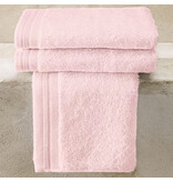 De Witte Lietaer Serviettes d'invités Contessa rose poudré - Lot de 3 - 40 x 60 cm - Rose - Coton