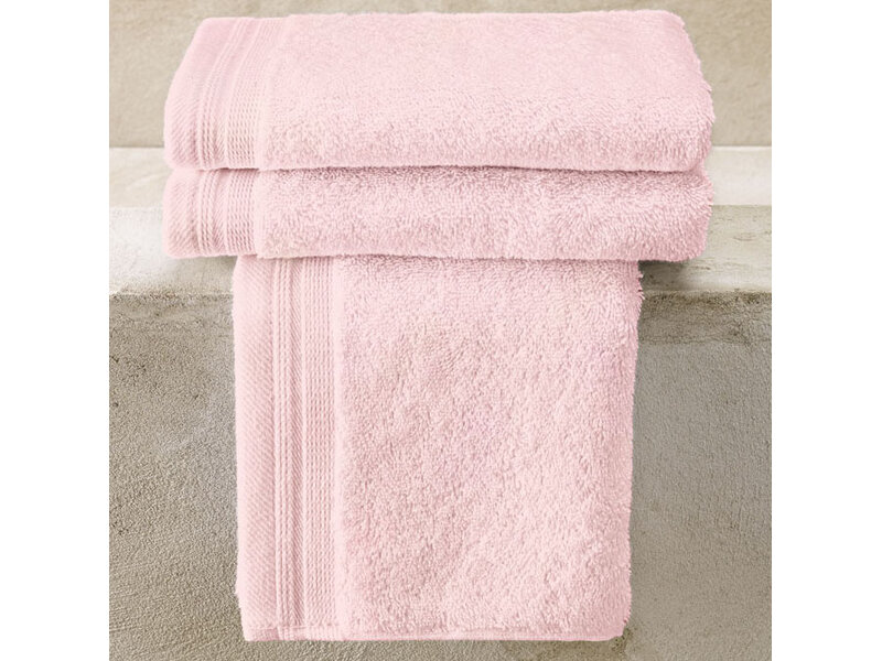 De Witte Lietaer Gastendoekjes Contessa Powder Pink - set 3 stuks - 40 x 60 cm - Roze - Katoen