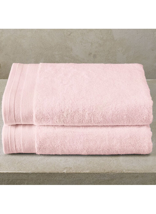 De Witte Lietaer Serviettes de douche Contessa rose poudré, lot de 2, 70 x 140 cm, coton
