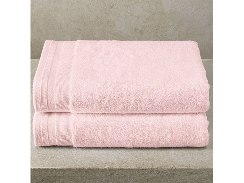 De Witte Lietaer Contessa Duschhandtuch, puderrosa – 2er-Set – 70 x 140 cm – Rosa – Baumwolle