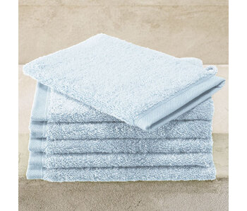 De Witte Lietaer Washandjes Contessa Powder Blue 6 stuks 16 x 21 cm Katoen