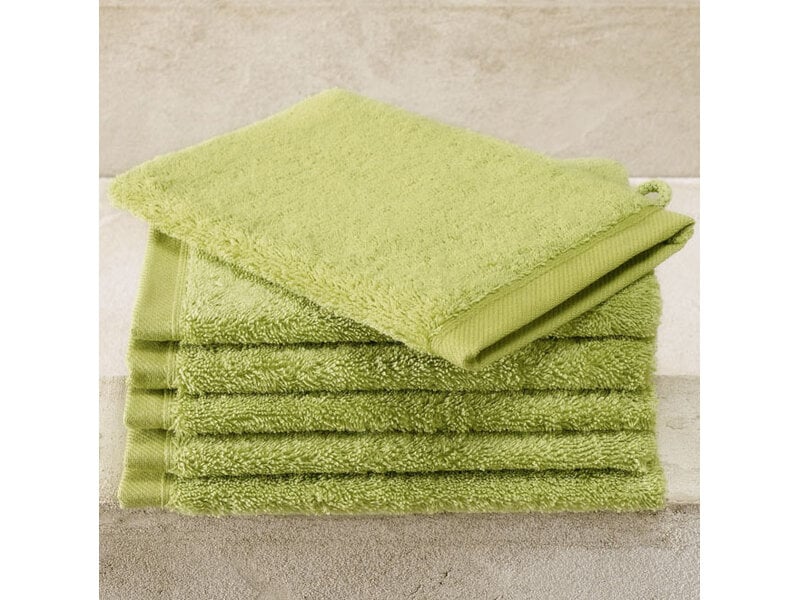 De Witte Lietaer Contessa Pistachio Washcloths - 6 pieces - 16 x 21 cm - Green - Cotton