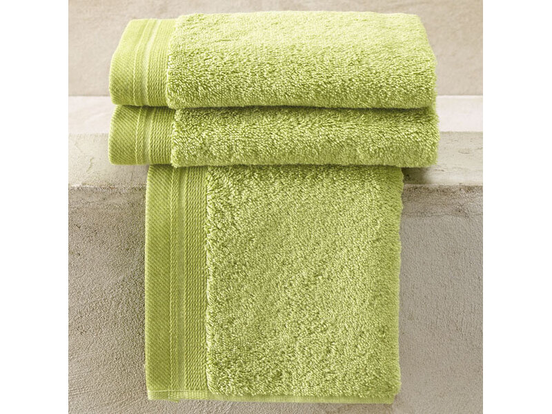 De Witte Lietaer Serviettes d'invités Contessa Pistache - Lot de 3 - 40 x 60 cm - Vert - Coton
