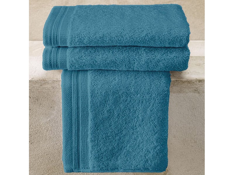 De Witte Lietaer Contessa Capri Gästetücher, blau, 3er-Set, 40 x 60 cm, Baumwolle