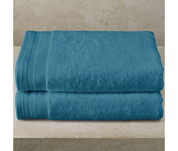 De Witte Lietaer Contessa Capri Blue Duschhandtuch-Set, 2-teilig, 70 x 140 cm, Baumwolle