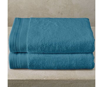 De Witte Lietaer Douchelaken Contessa Capri Blue Set 2 stuks 70 x 140 cm Katoen