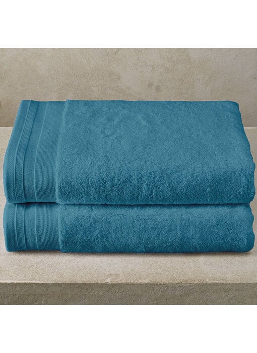 De Witte Lietaer Contessa Capri Blue Shower Towel Set of 2 70 x 140 cm Cotton