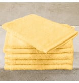 De Witte Lietaer Contessa Butter Yellow Washcloths - 6 pieces - 16 x 21 cm - Yellow - Cotton