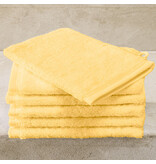 De Witte Lietaer Gants de toilette Contessa jaune beurre - Lot de 6 - 16 x 21 cm - Jaune - Coton