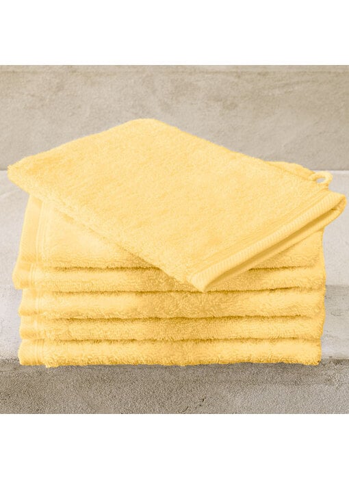 De Witte Lietaer Washcloths Contessa Butter Yellow 6 pieces 16 x 21 cm Cotton