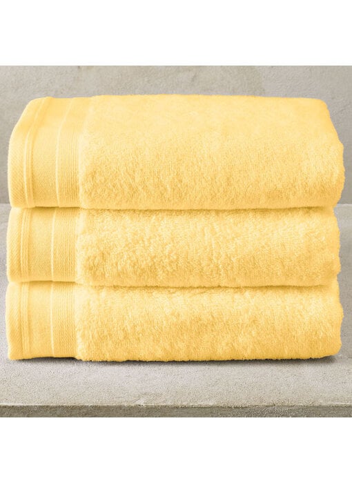 De Witte Lietaer Contessa Butter Yellow Towel Set of 3 50 x 100 cm Cotton