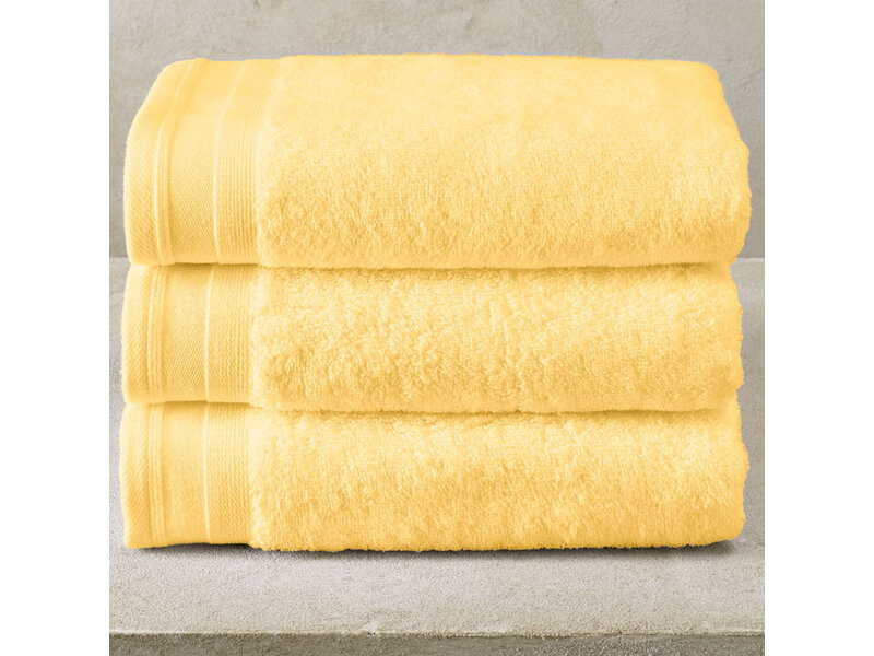 De Witte Lietaer Handdoek Contessa Butter Yellow - Set 3 stuks - 50 x 100 cm - Geel - Katoen