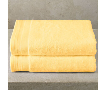 De Witte Lietaer Contessa Butter Yellow Shower Towel Set of 2 70 x 140 cm Cotton