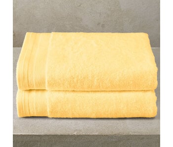 De Witte Lietaer Contessa Duschhandtuch-Set in Buttergelb, 2er-Set, 70 x 140 cm, Baumwolle