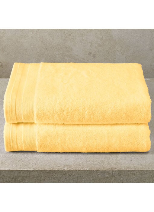 De Witte Lietaer Contessa Butter Yellow Shower Towel Set of 2 70 x 140 cm Cotton