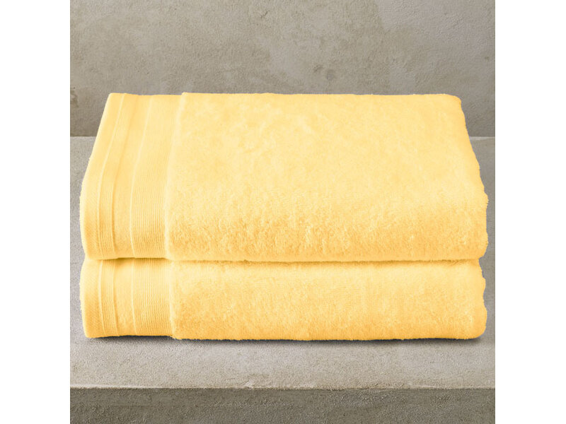 De Witte Lietaer Contessa Butter Yellow Shower Towel - Set of 2 - 70 x 140 cm - Yellow - Cotton