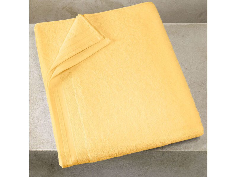 De Witte Lietaer Serviette de bain Contessa Butter Jaune - 100 x 150 cm - Jaune - Coton