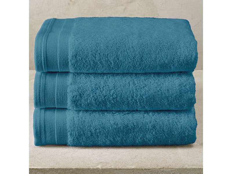 De Witte Lietaer Contessa Capri Blue Towel - Set of 3 - 50 x 100 cm - Blue - Cotton