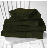 De Witte Lietaer Aktionspackung Smokey Khaki – 2 Waschlappen + 2 Handtücher + 2 Badetücher – Grün – Baumwolle