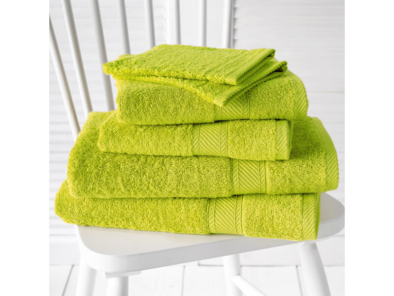 De Witte Lietaer Helene Aktionspaket – 2 Waschlappen + 2 Handtücher + 2 Badetücher – Grün – Baumwolle