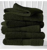 De Witte Lietaer Serviettes d'invités Helene Khaki - 30 x 50 cm - Lot de 6 - Vert - Coton