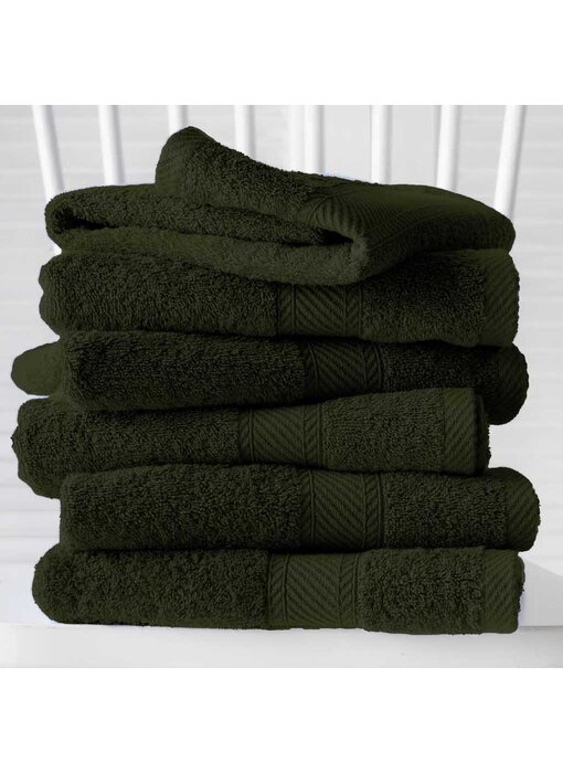 De Witte Lietaer Helene Khaki Guest Towels 30 x 50 cm 6 pieces Cotton