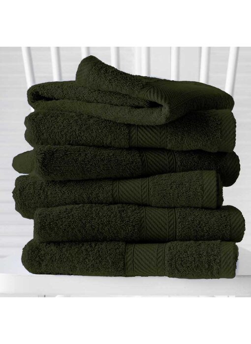 De Witte Lietaer Helene Khaki Towels 50 x 100 cm 6 pieces Cotton